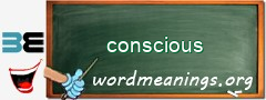 WordMeaning blackboard for conscious